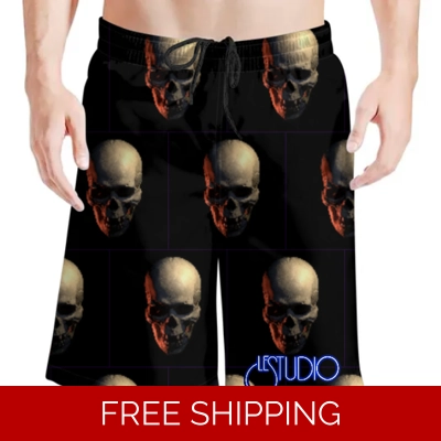 Le Studio Skull Beach Shorts